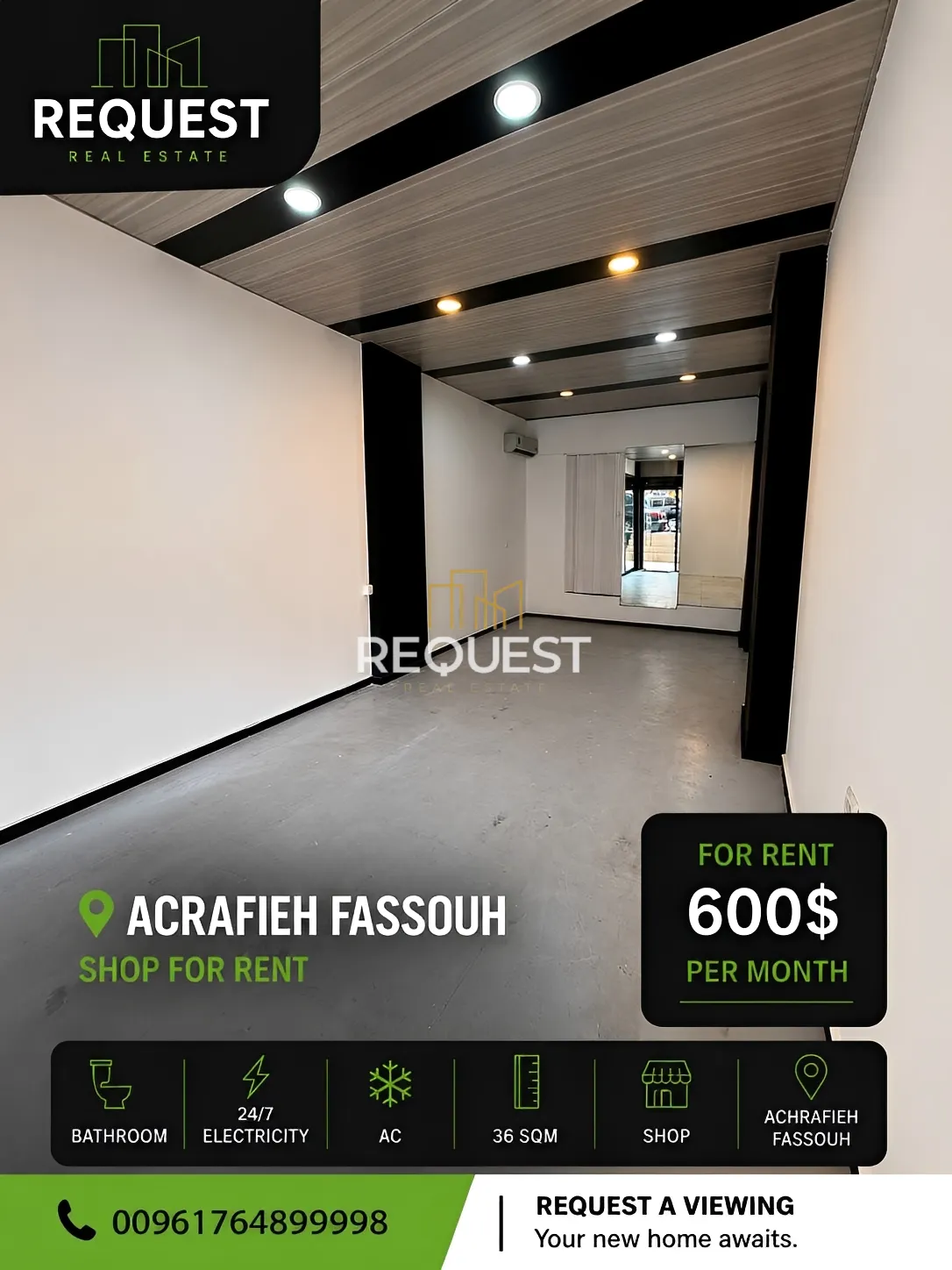 Shop for rent in Fassouh, achrafieh, lebanon