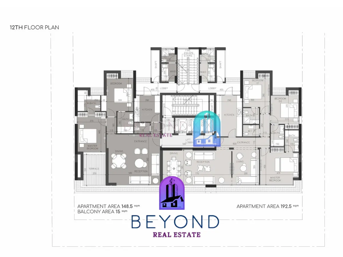 Apartment for sale in Achrafieh, Beirut, Lebanon - 3 bed, 4 bath