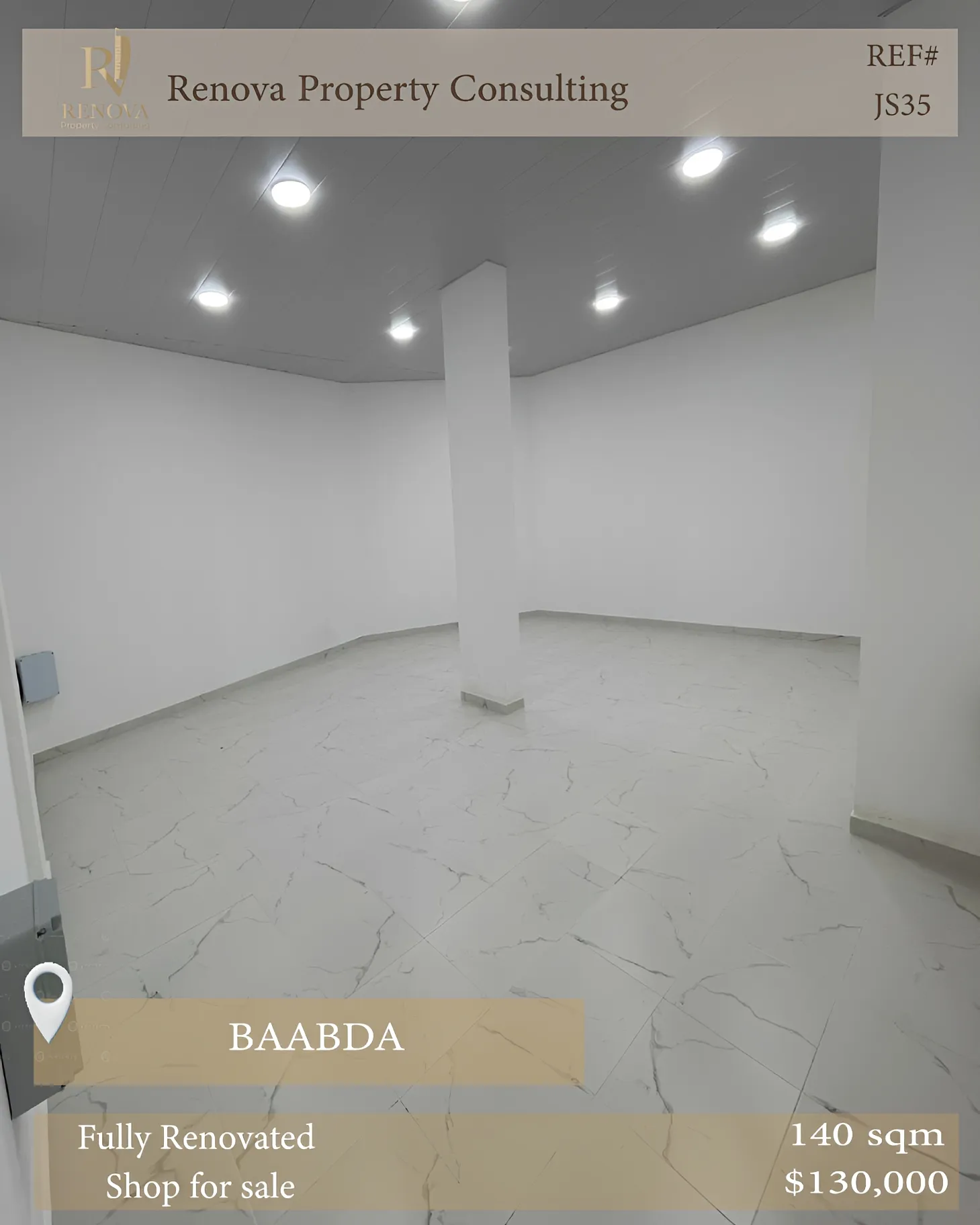Shop for rent in Baabda, Lebanon
