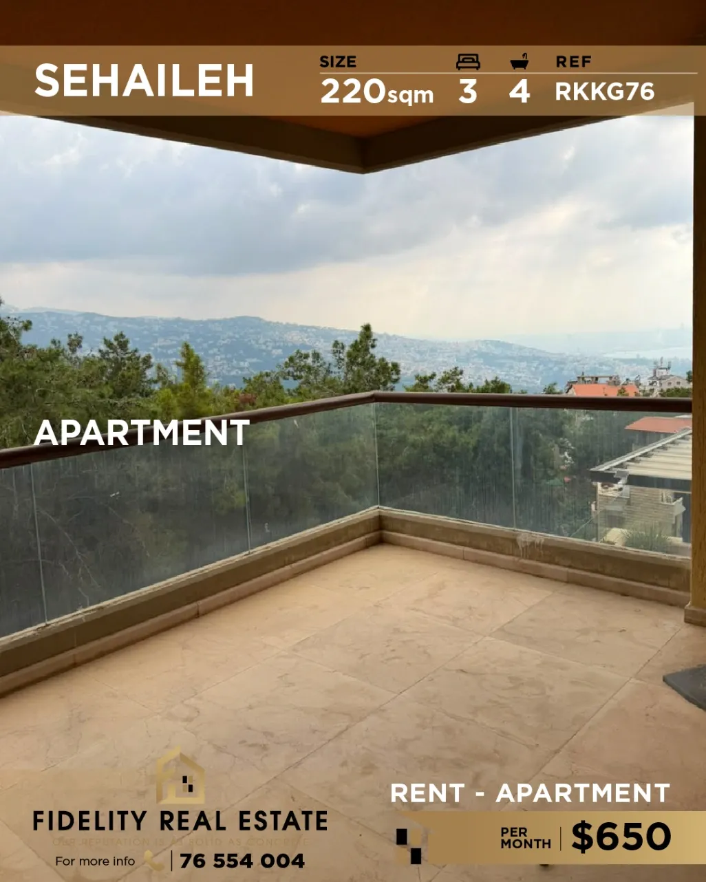 Apartment for rent in Sehayleh, Lebanon - 3 bed, 4 bath