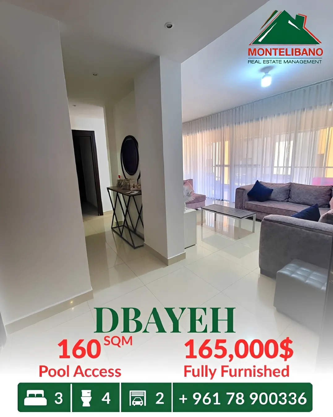 Apartment for sale in Dbayeh