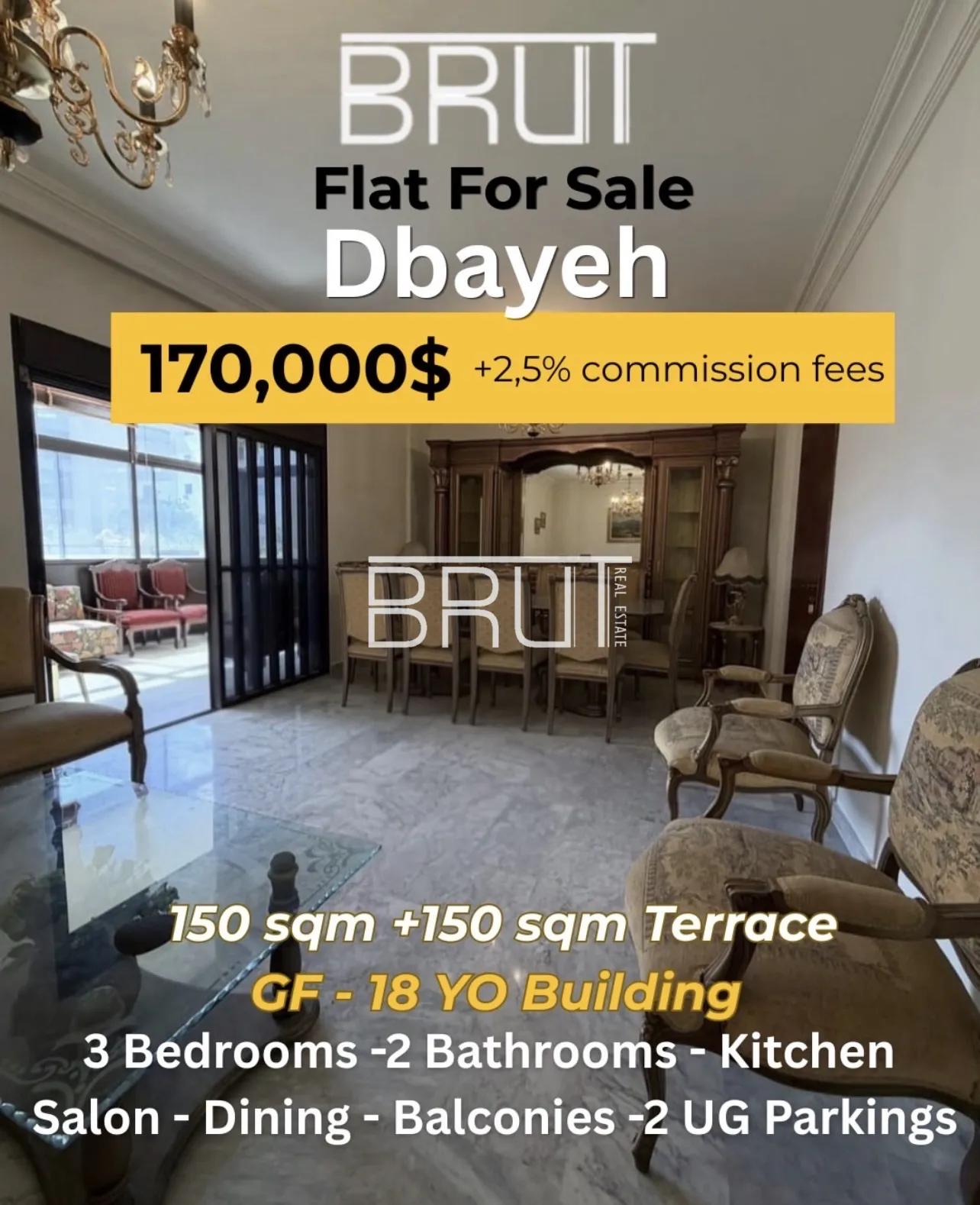 Apartment for sale in Dbayeh, lebanon - 3 bed, 3.0 bath