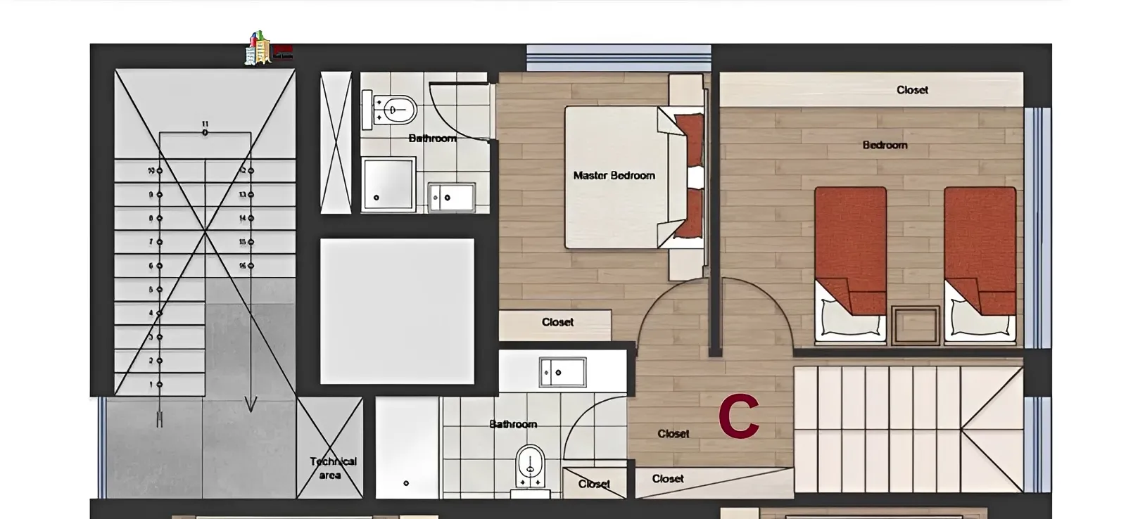 Apartment for Sale in Kfardebian - 2 bed, 3 bath
