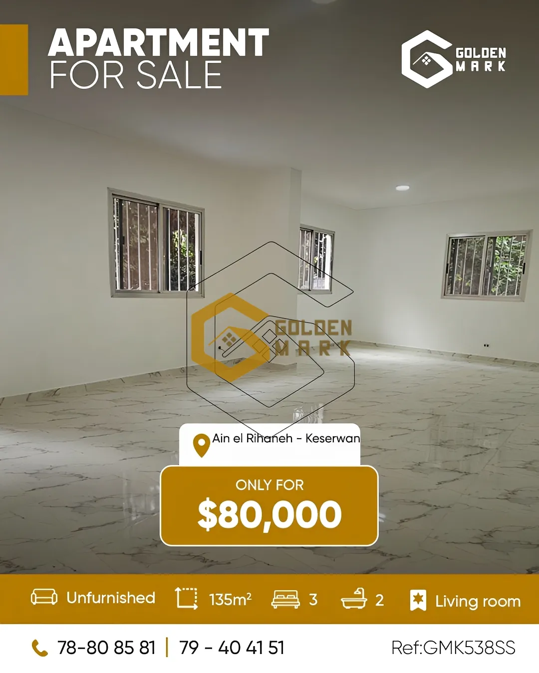 Apartment for Sale in Ain El Rihaneh