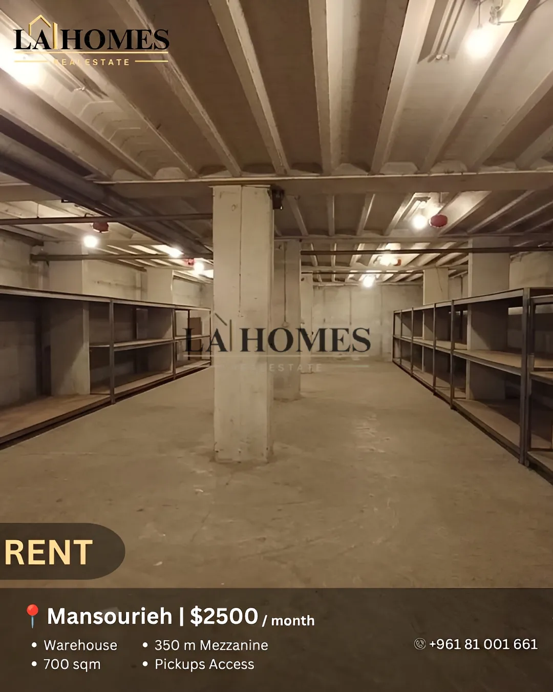 Warehouse for rent in Mansourieh