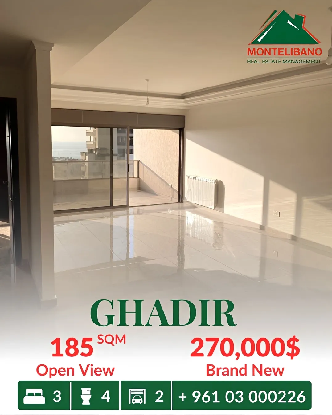 Apartment for sale in Ghadir, Lebanon