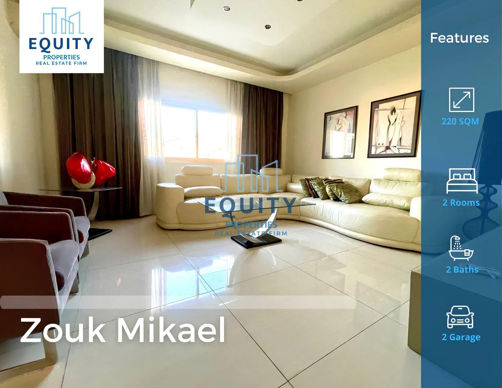 Apartment for Sale in Zouk Mkayel - 2 bed, 2 bath