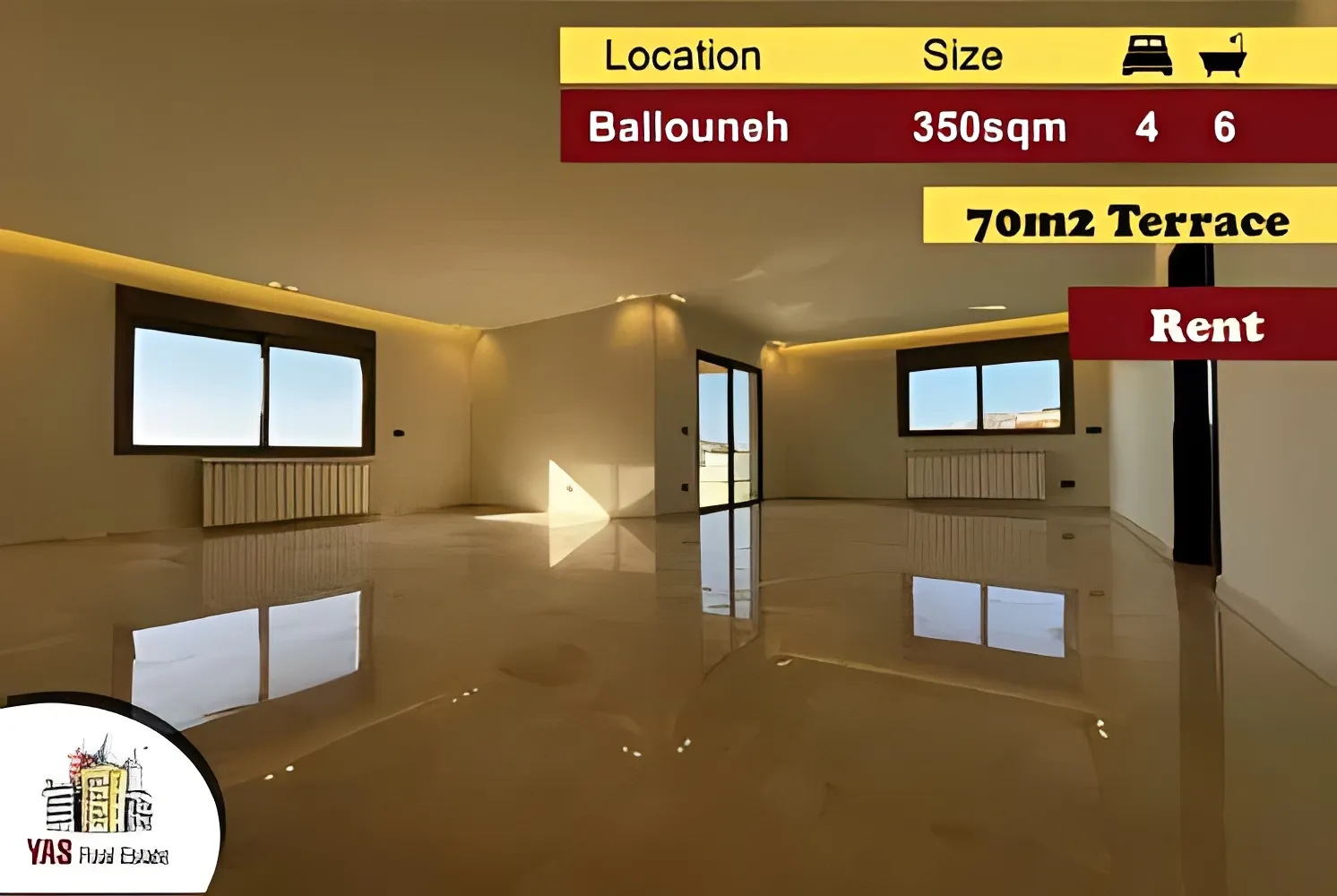 Apartment for Rent in Ballouneh - 4 bed, 6 bath