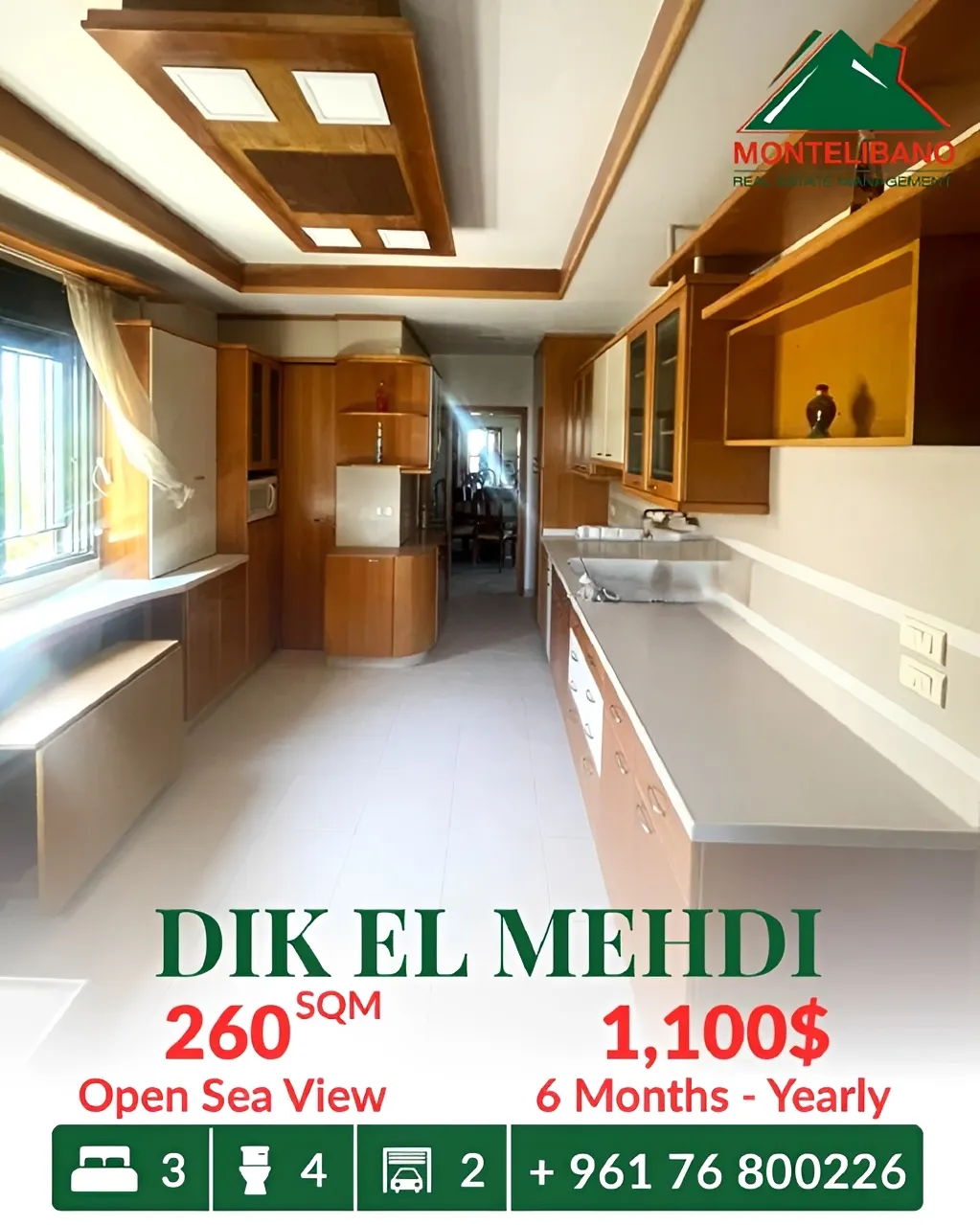 Apartment for rent in Dik El Mehdi