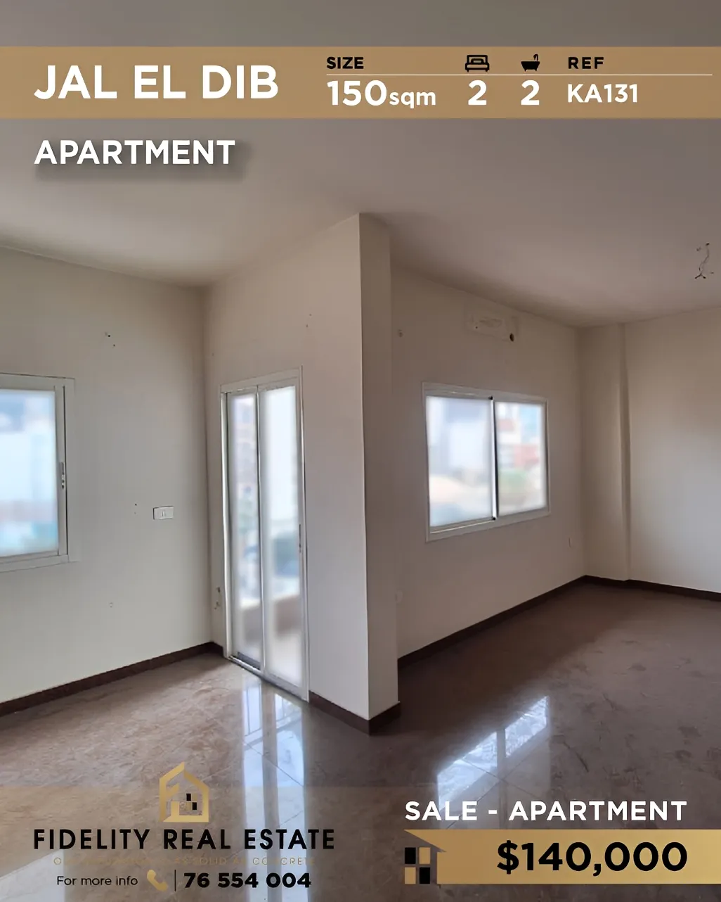 Apartment for sale in Jal El Dib, Lebanon - 2 bed, 2 bath