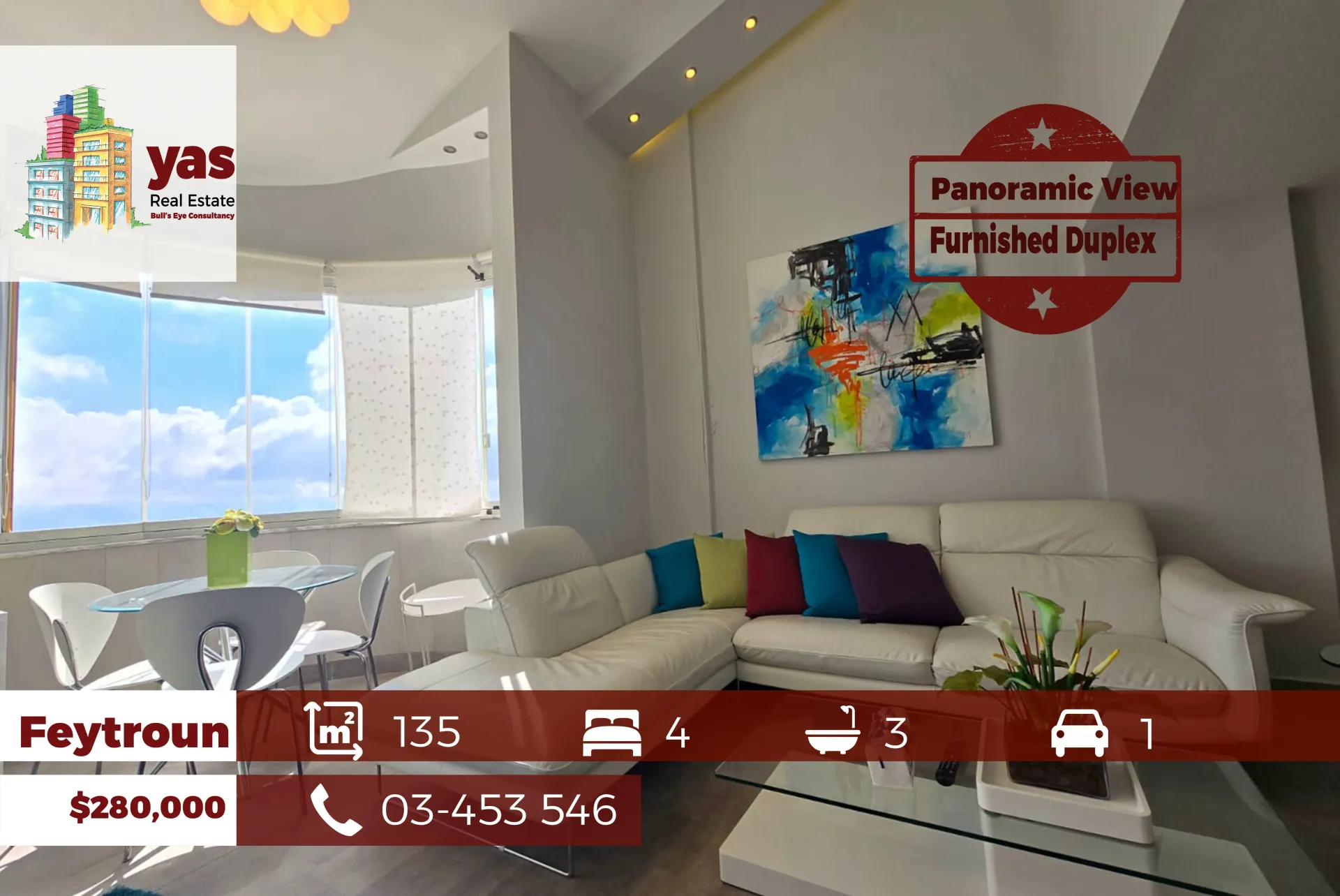 Duplex for sale in Faitroun - 4 bed, 3 bath