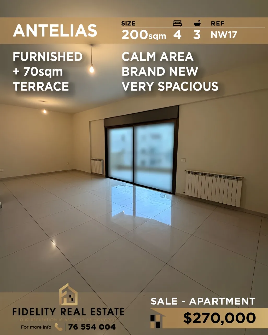 Apartment for sale in Antelias, Lebanon