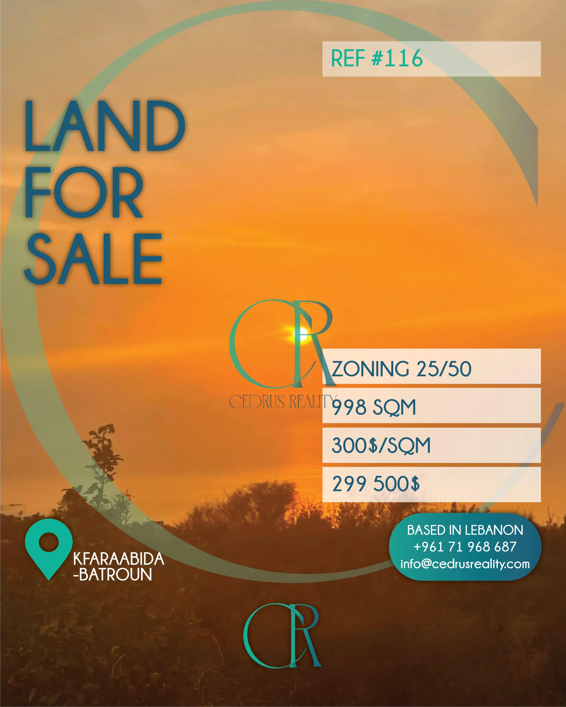 Residential Land for sale in Kfar Aabida, Lebanon