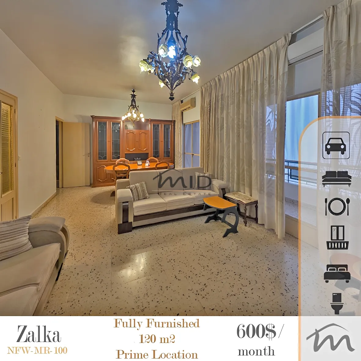 Apartment for rent in Zalqa, lebanon