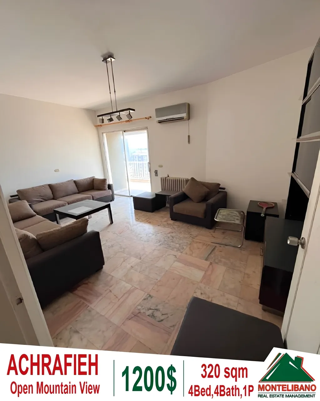 Apartment for Rent in Achrafieh, Beirut, Lebanon - 4 bed, 4 bath