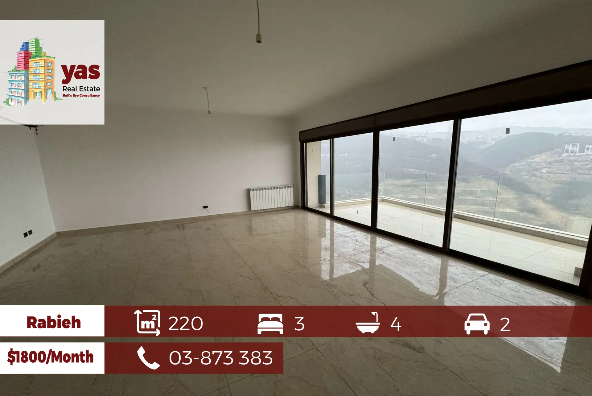 Apartment for Rent in Rabieh