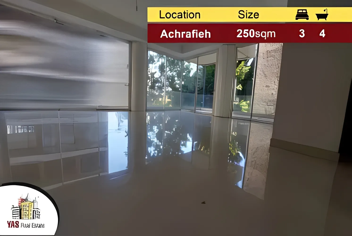 Apartment for Sale in Achrafieh - 3 bed, 4 bath