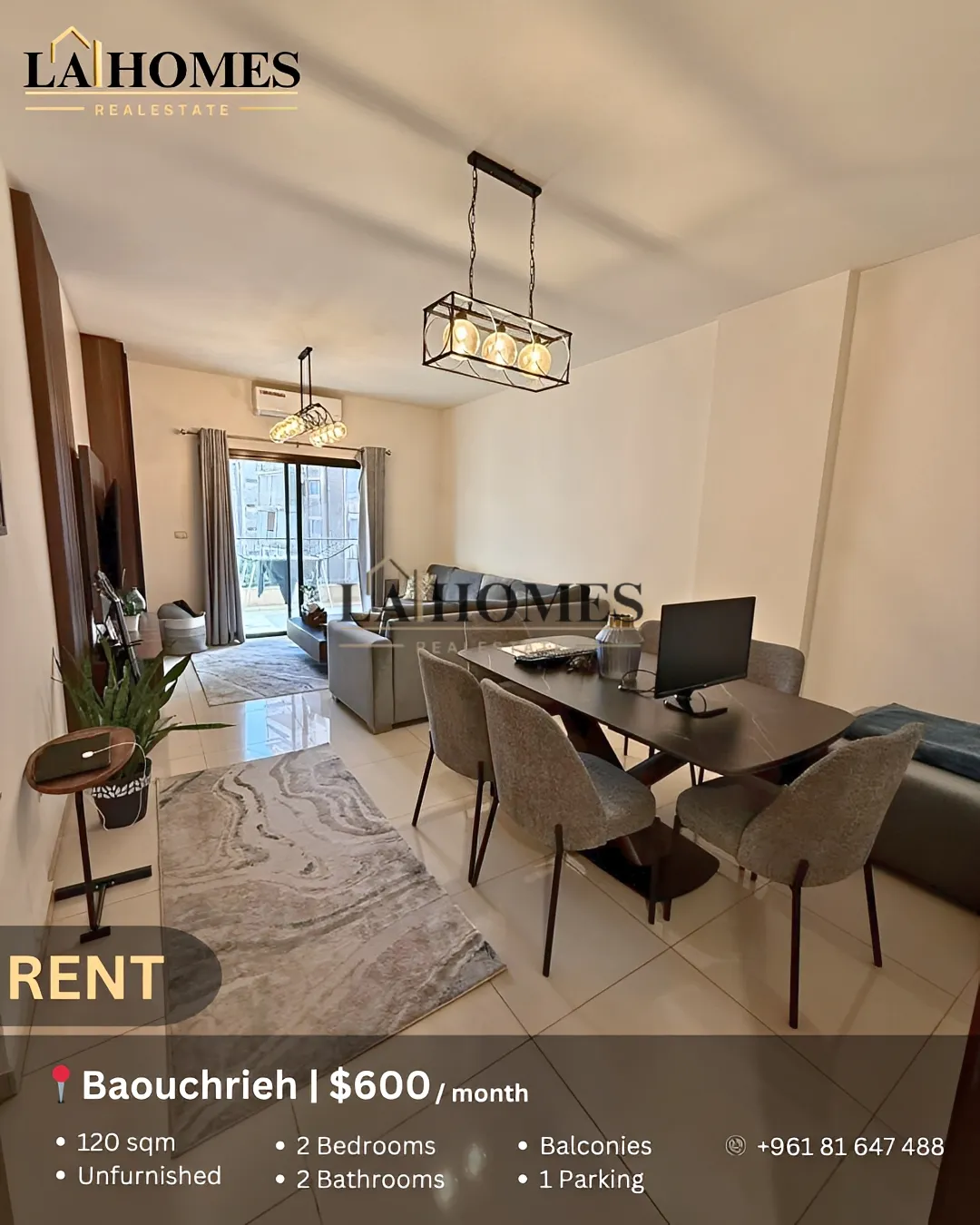 Apartment for rent in Baouchriyeh, lebanon - 2 bed, 2.0 bath