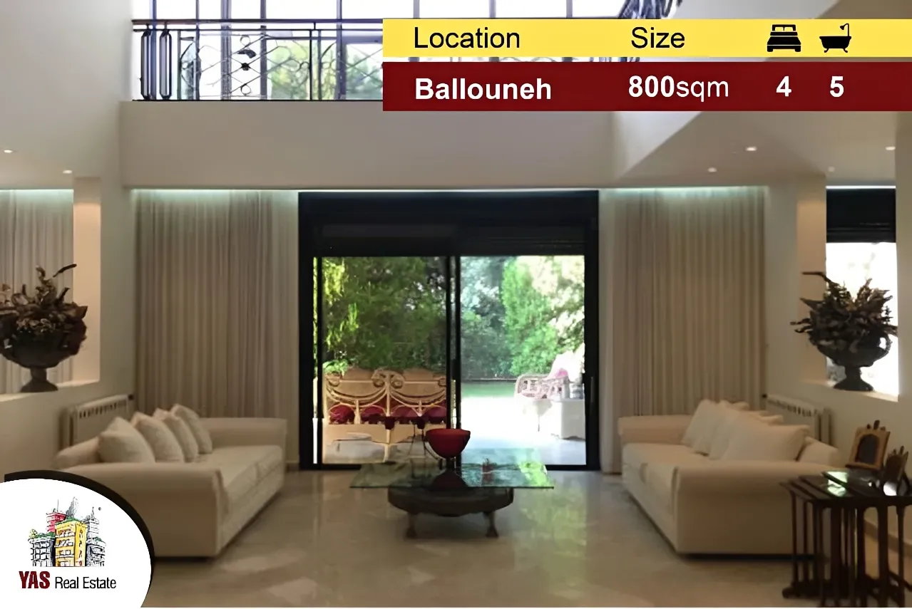 Apartment for Sale in Ballouneh - 4 bed, 5 bath
