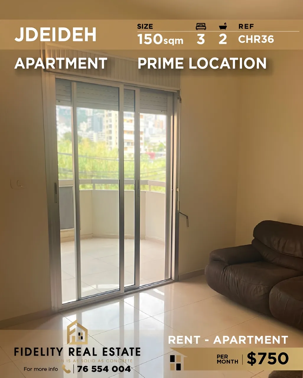 Apartment for rent in Jdeideh, Lebanon