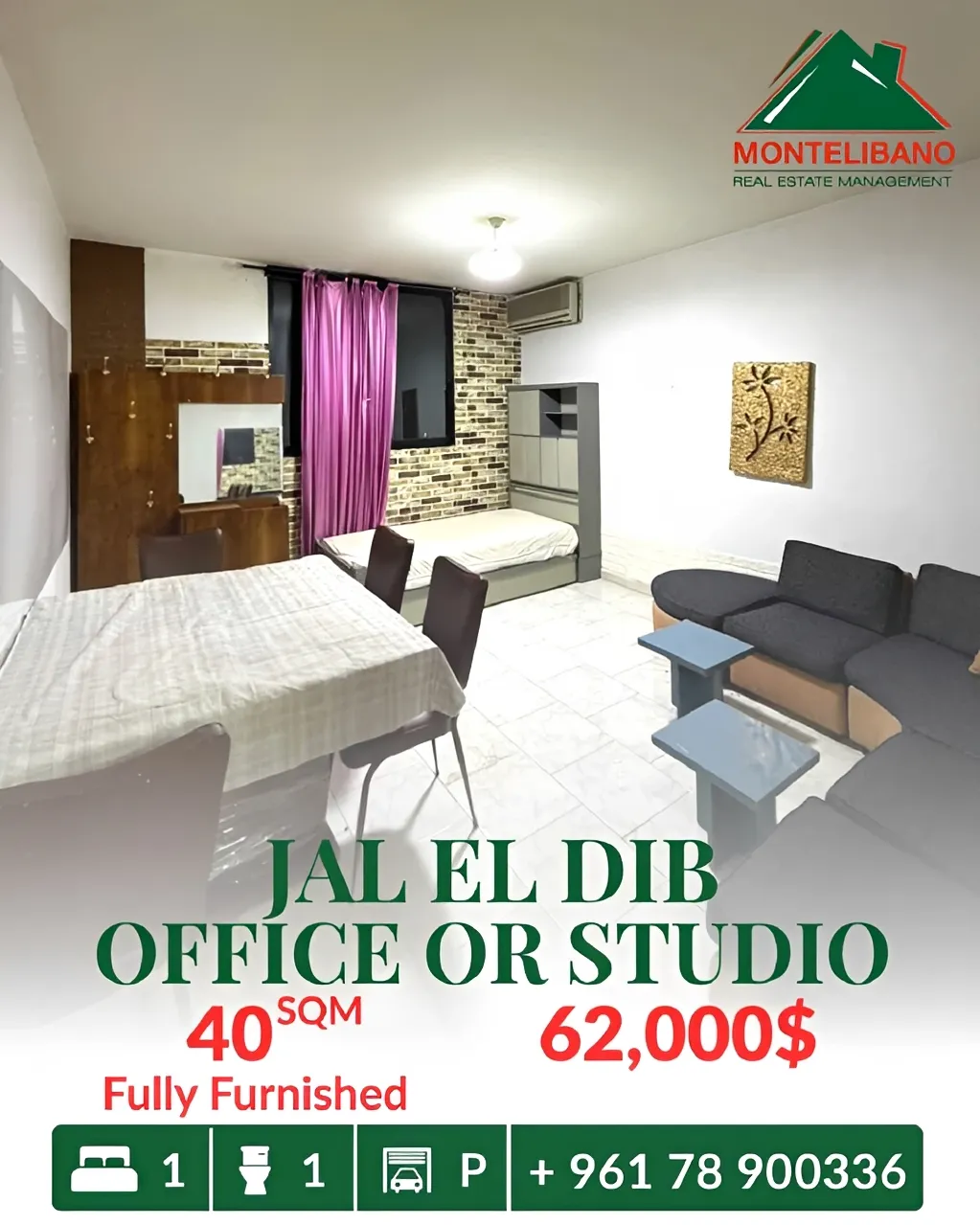 Studio for sale in Jal El Dib