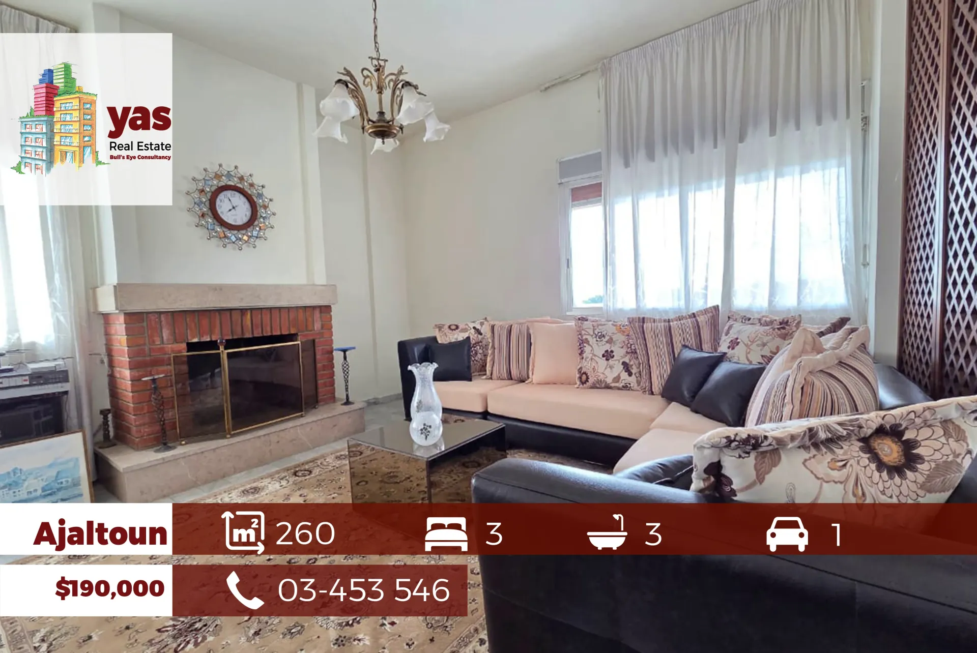 Apartment for Sale in Ajaltoun