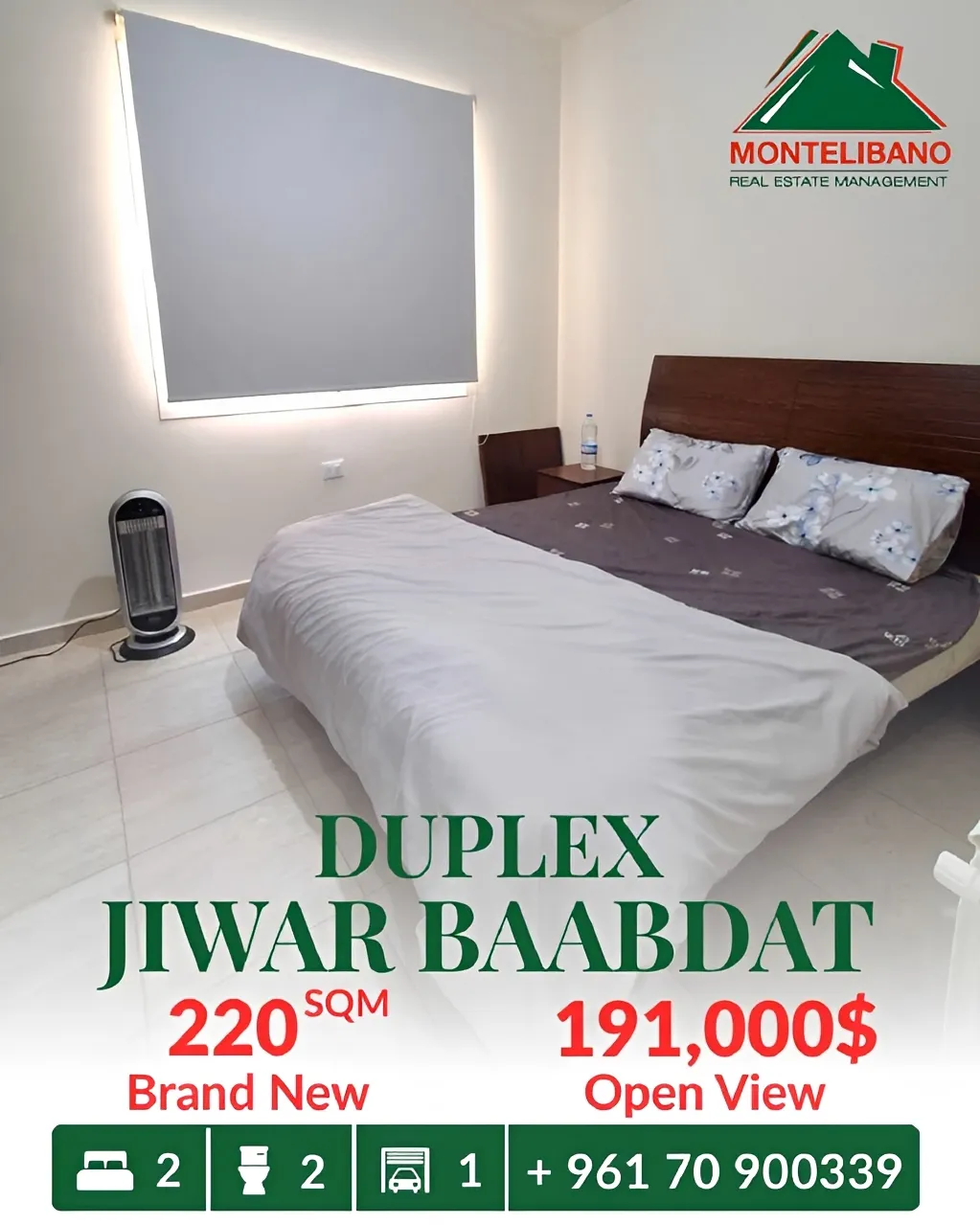 Duplex for sale in Baabdat, Lebanon