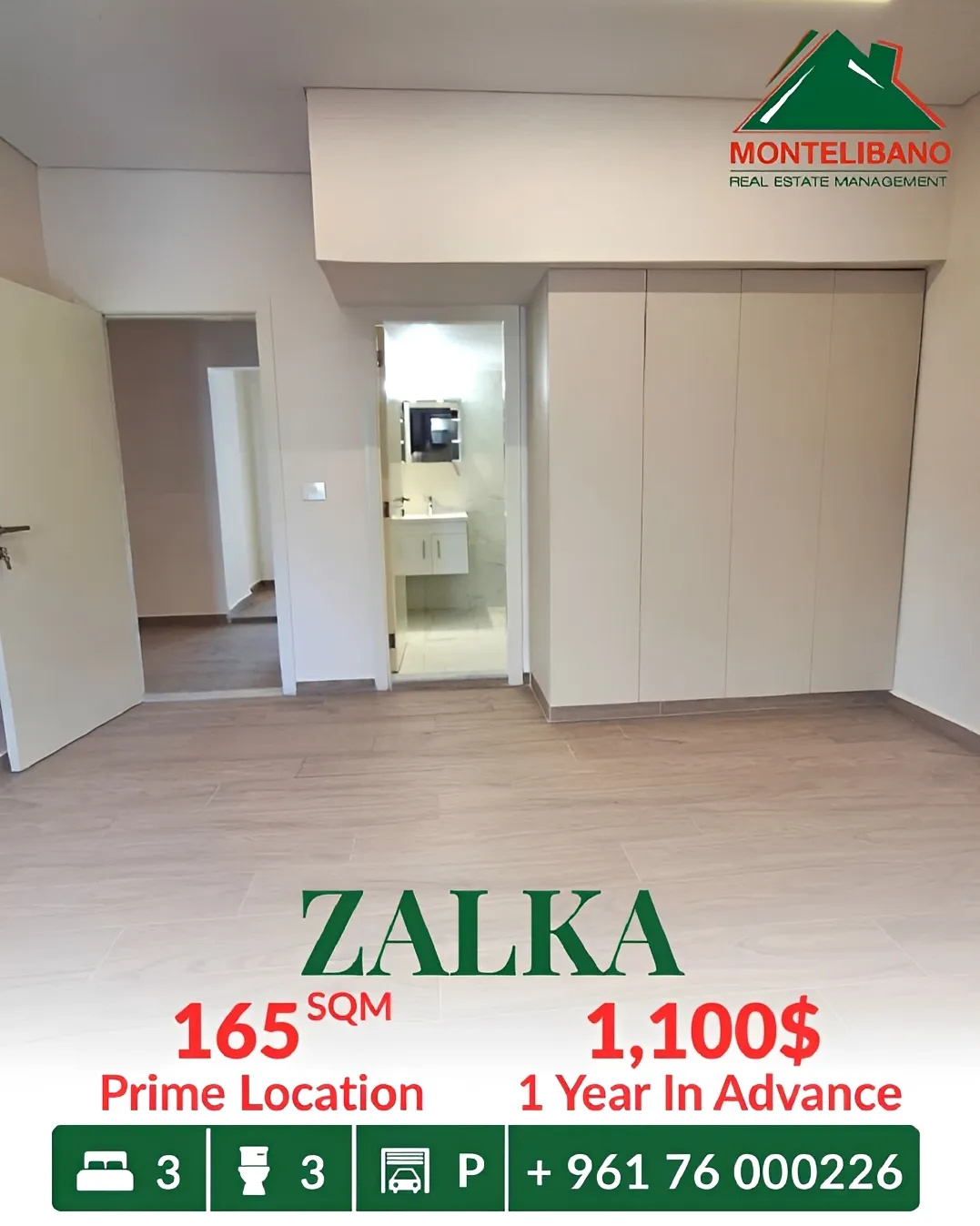Apartment for rent in Zalqa, Lebanon - 3 bed, 3 bath