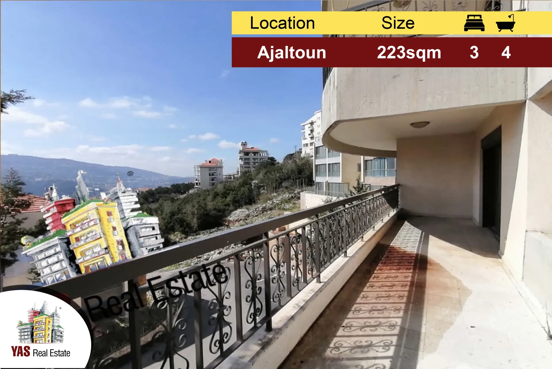 Apartment for Sale in Ajaltoun