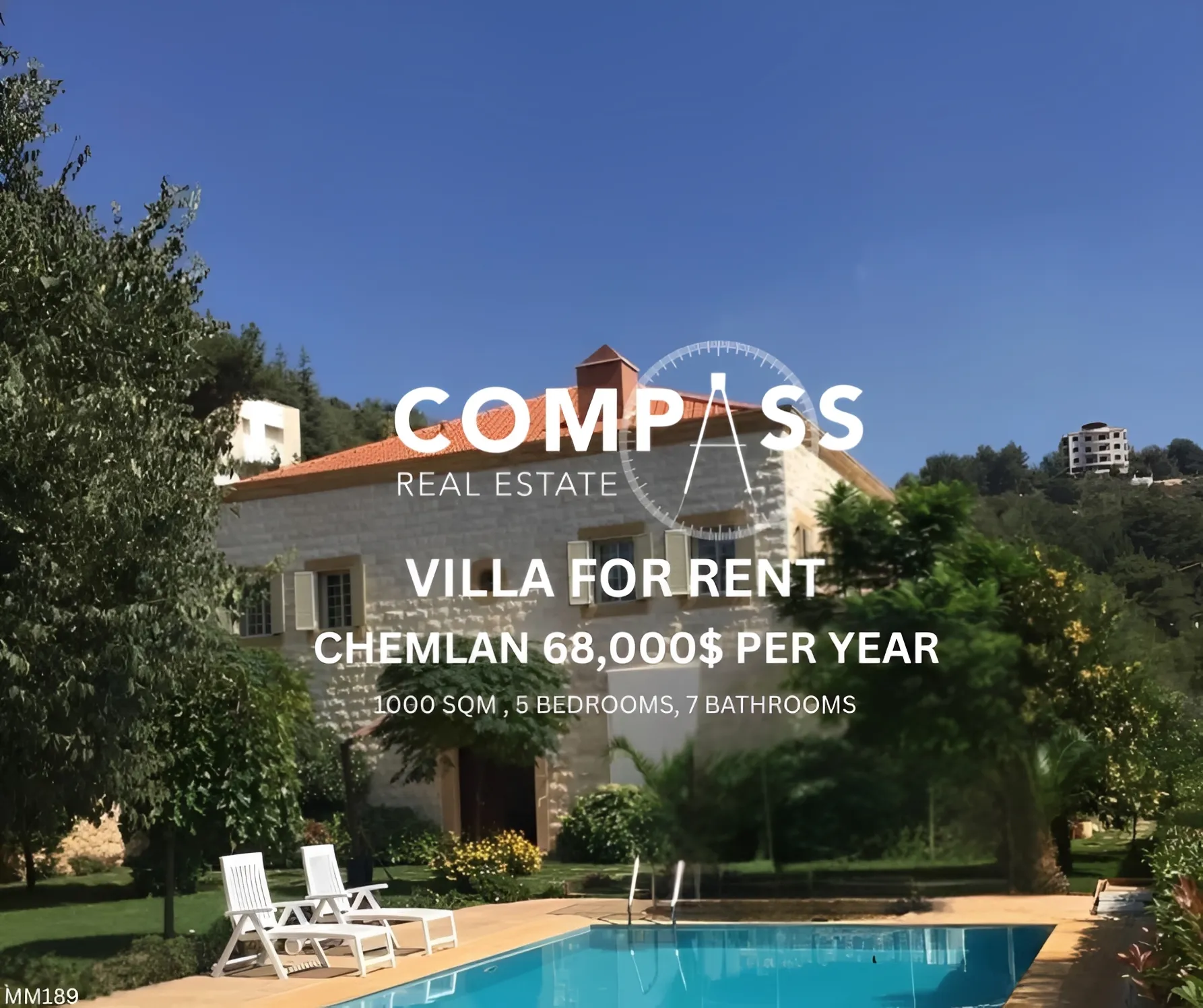 Villa for Rent in Chemlan, Lebanon - 5 bed, 7 bath