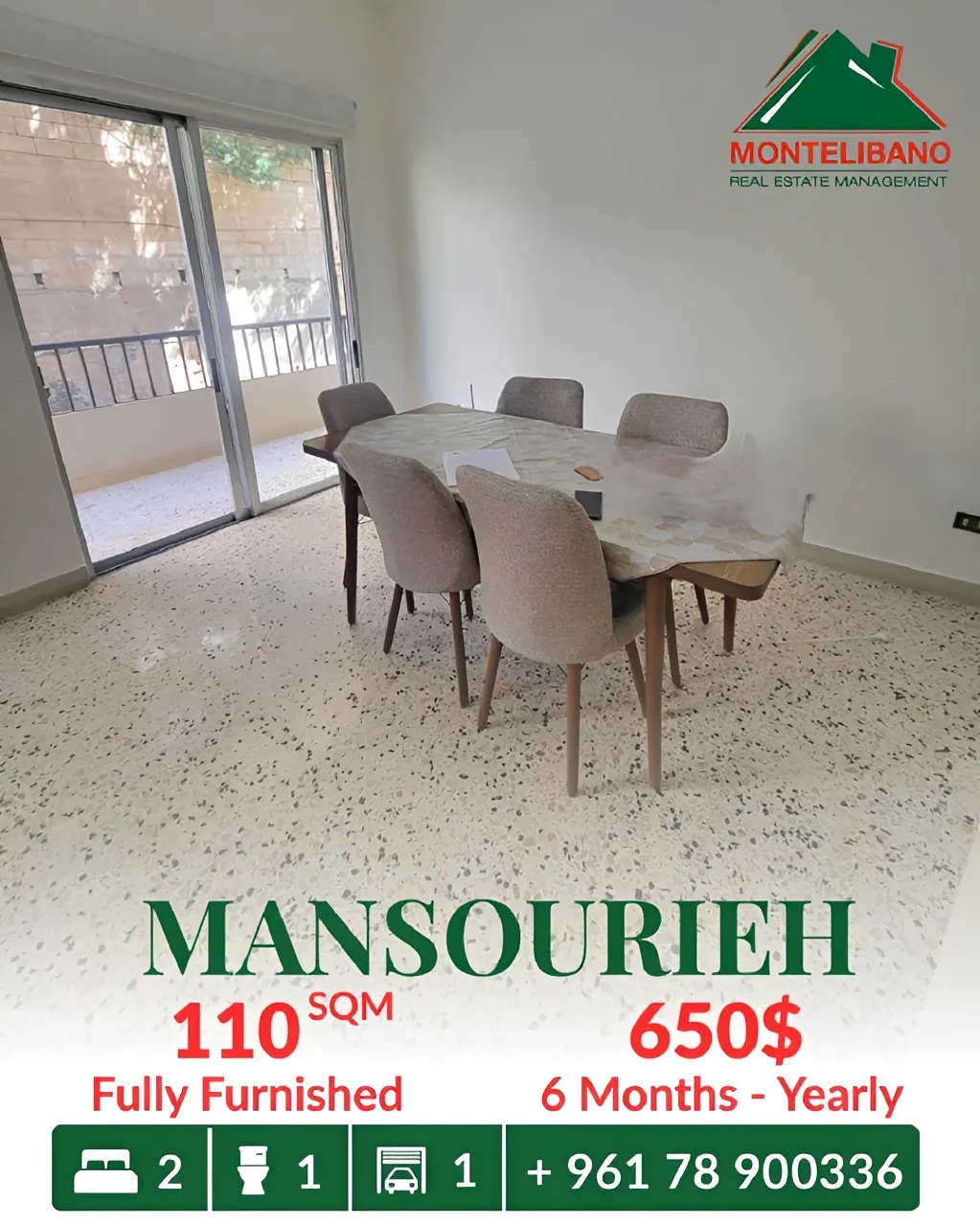 Apartment for rent in Mansourieh, Lebanon