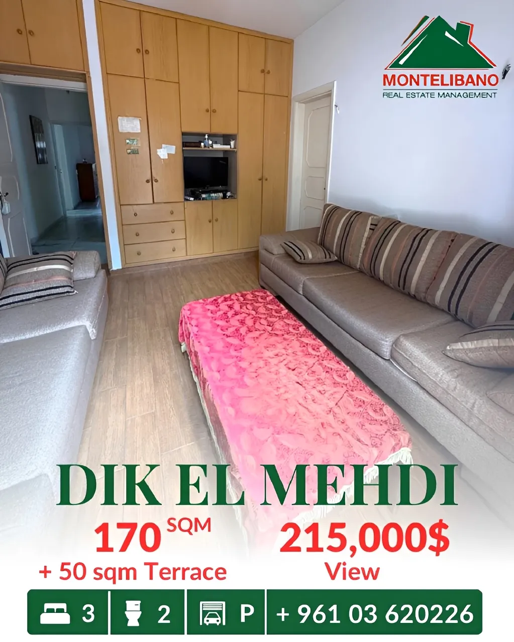 Apartment for sale in Dik El Mehdi, Lebanon