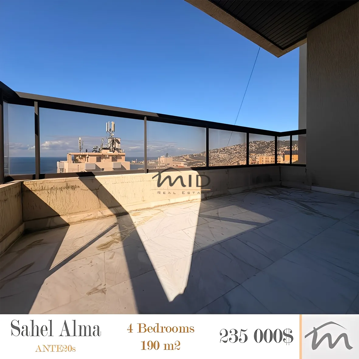 Apartment in Sahel aalma, lebanon - 4 bed, 3.0 bath
