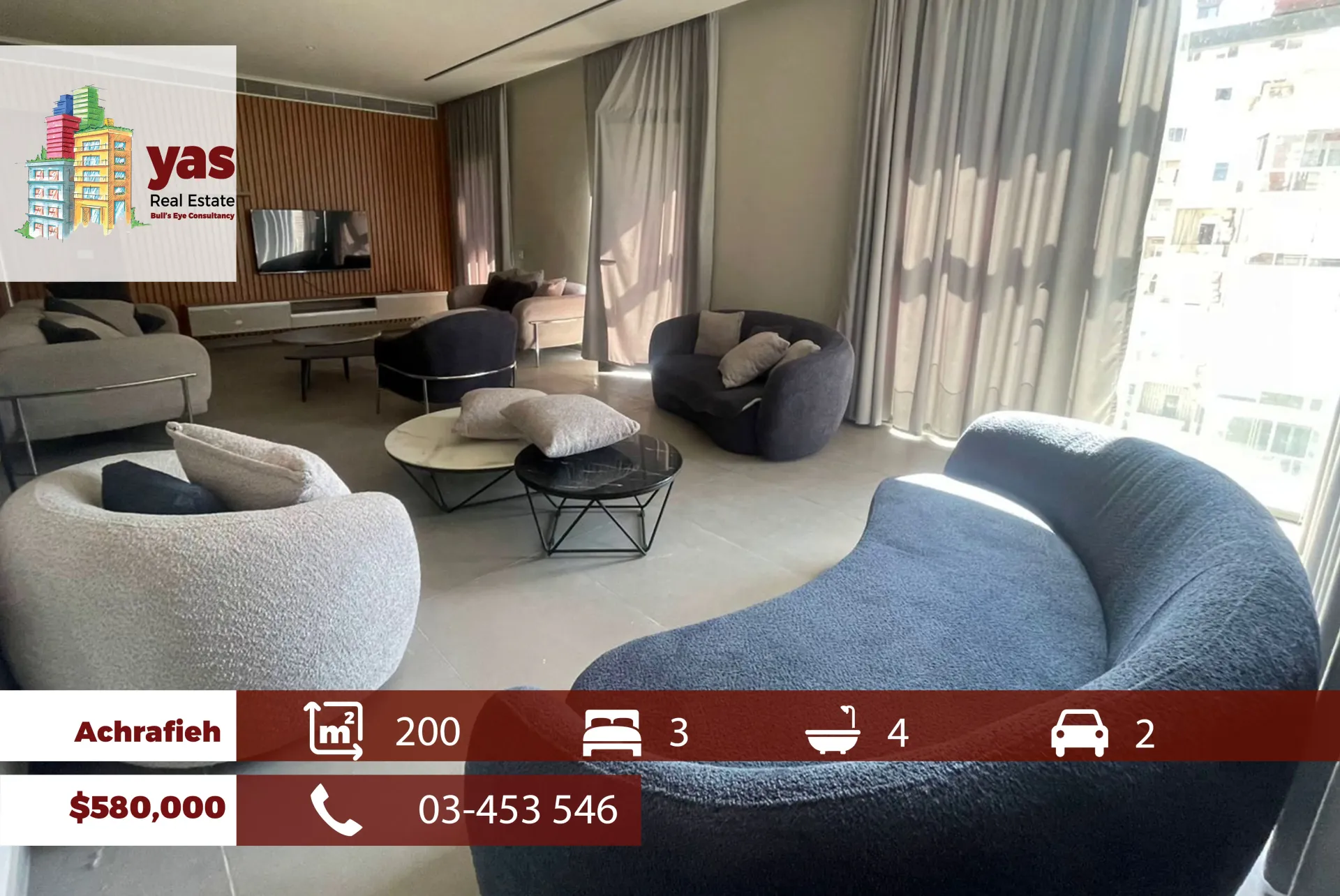Apartment for Sale in Achrafieh