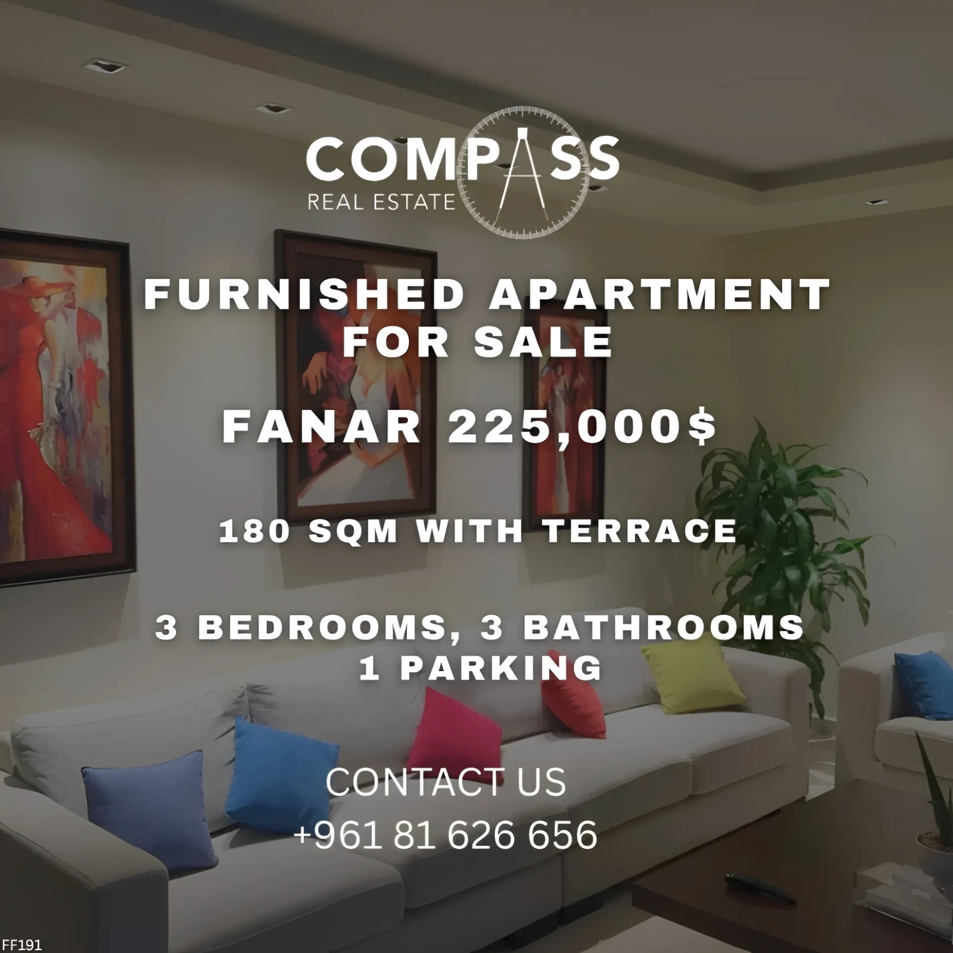 Apartment for sale in Fanar, Lebanon - 3 bed, 3 bath