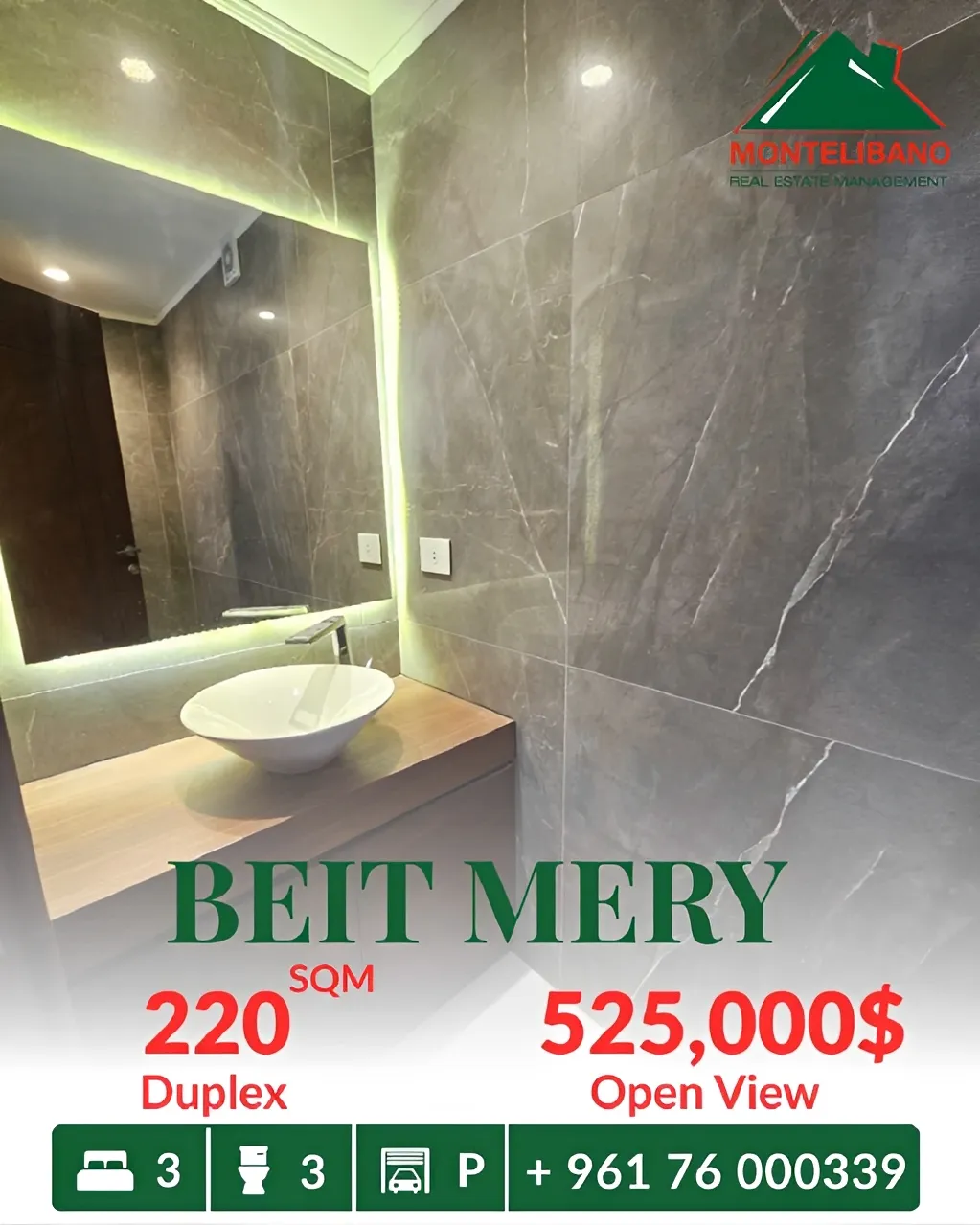 Apartment for sale in Beit Meri, Lebanon