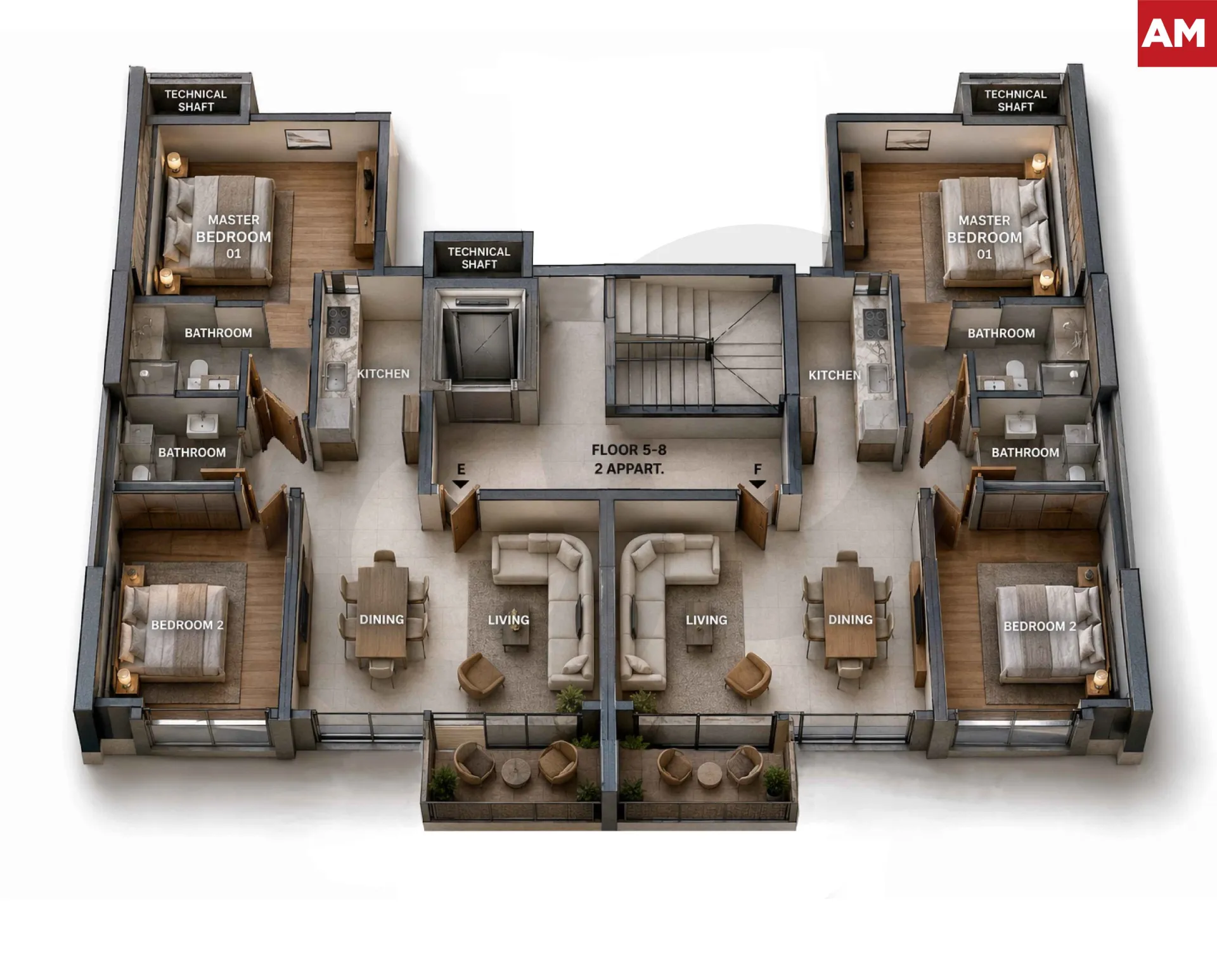 Apartment for Sale in Achrafieh - 2 bed, 2 bath