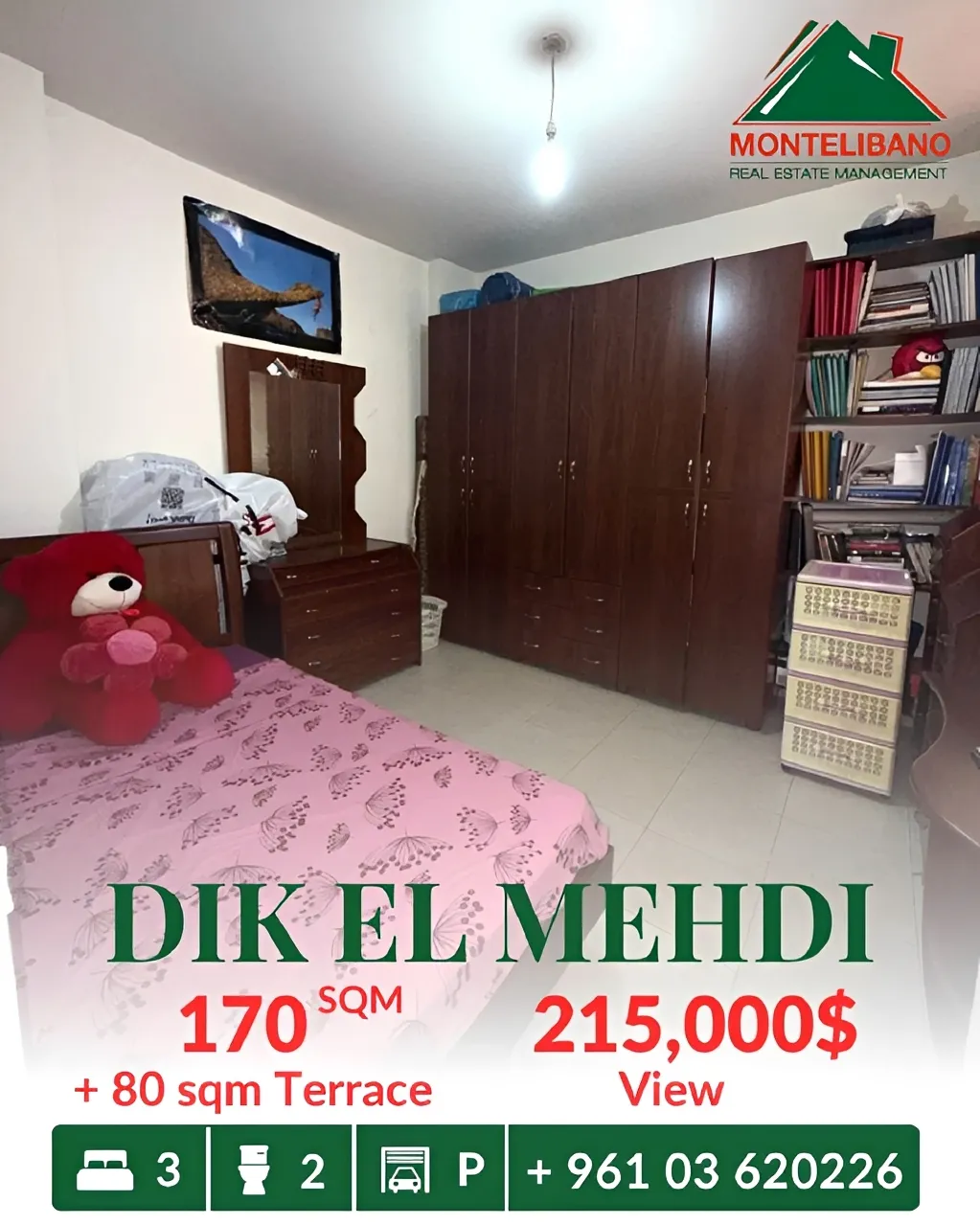 Apartment for sale in Dik El Mehdi, Lebanon