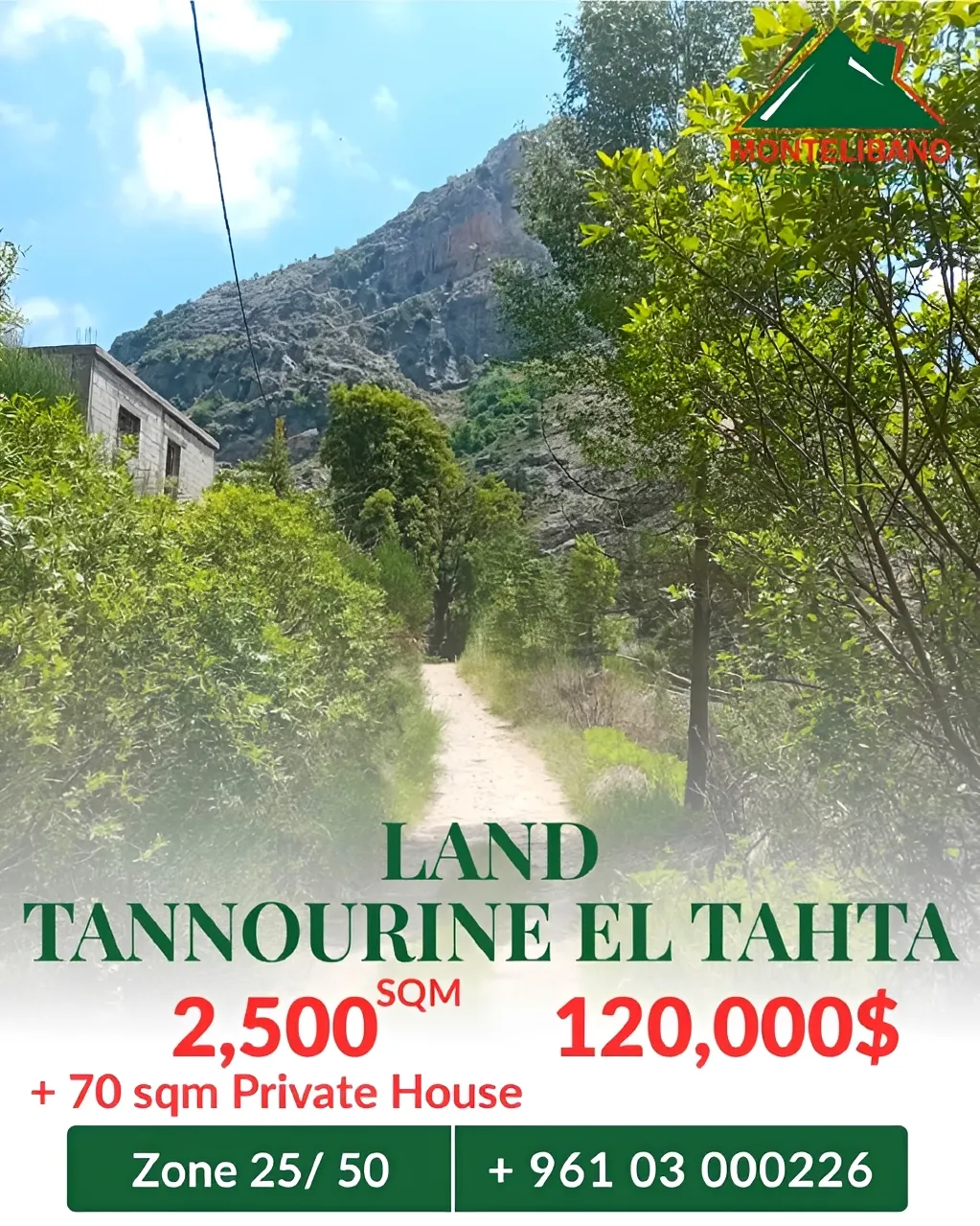 Residential Land for sale in Tannourine El Tahta, Lebanon