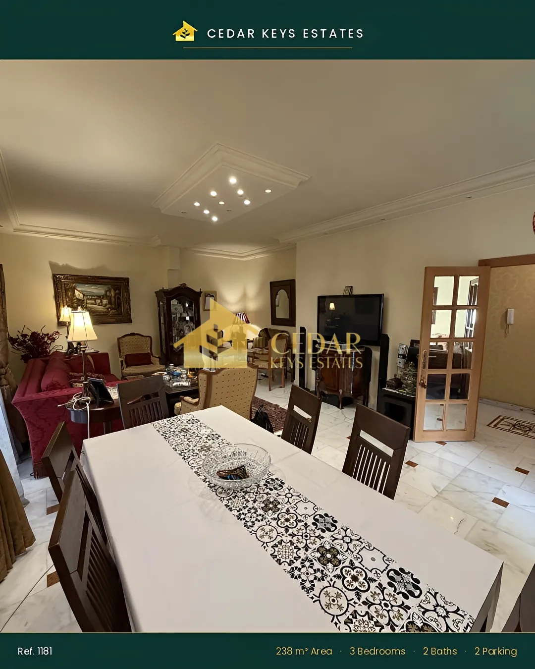 Apartment for sale in Patrakyieh, Beirut, Lebanon - 3 bed, 2 bath