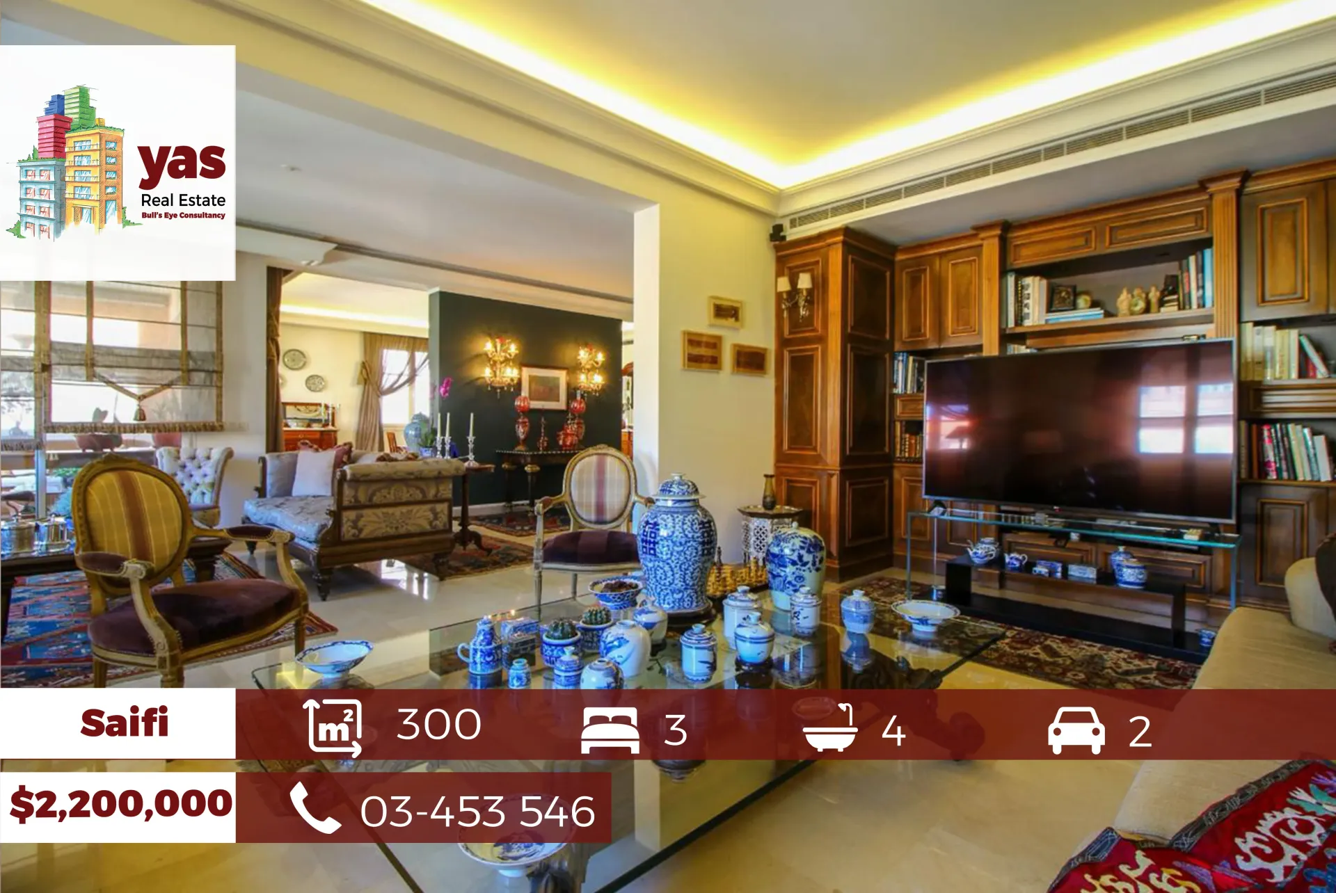Apartment for Sale in Saifi - 3 bed, 4 bath