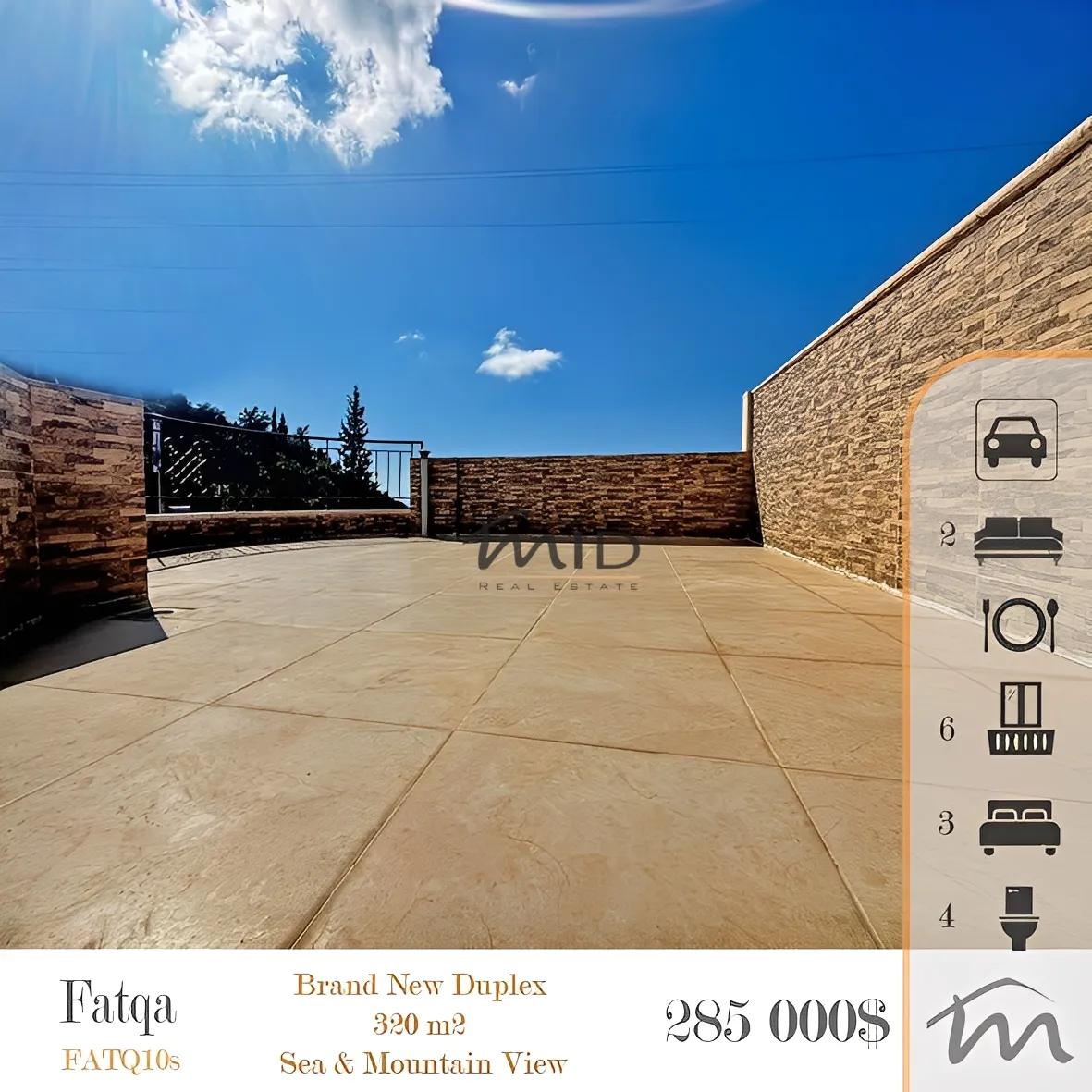 Duplex in Fatqa, lebanon - 3 bed, 4.0 bath