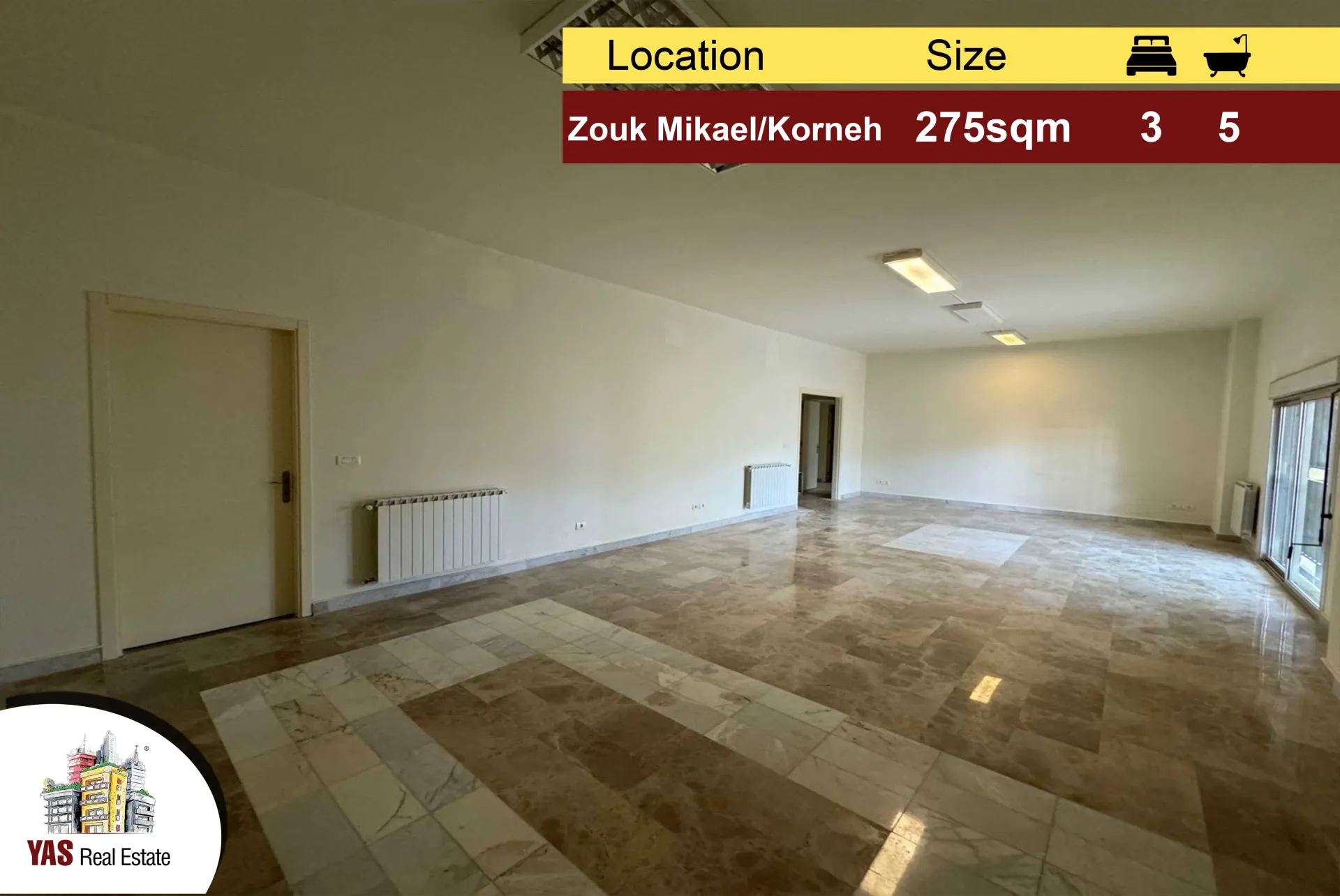 Apartment for Sale in Zouk Mikael - 3 bed, 4 bath