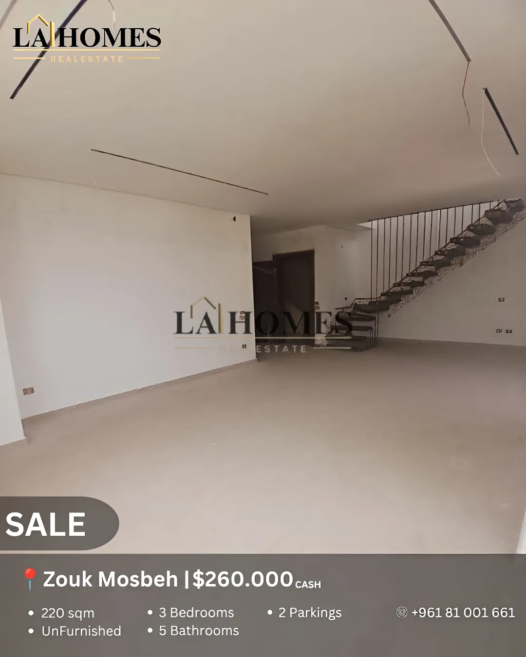 Apartment for sale in Zouk Mosbeh