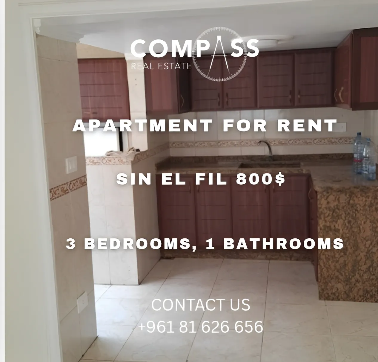 Apartment for rent in Sin el fil, lebanon - 3 bed, 1.0 bath