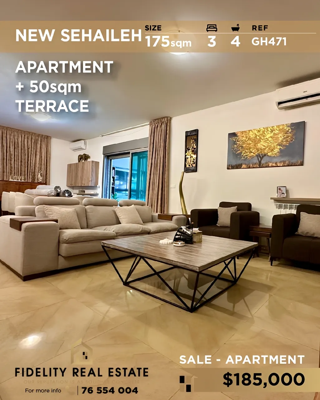 Apartment for sale in Sehayleh, Lebanon - 3 bed, 4 bath