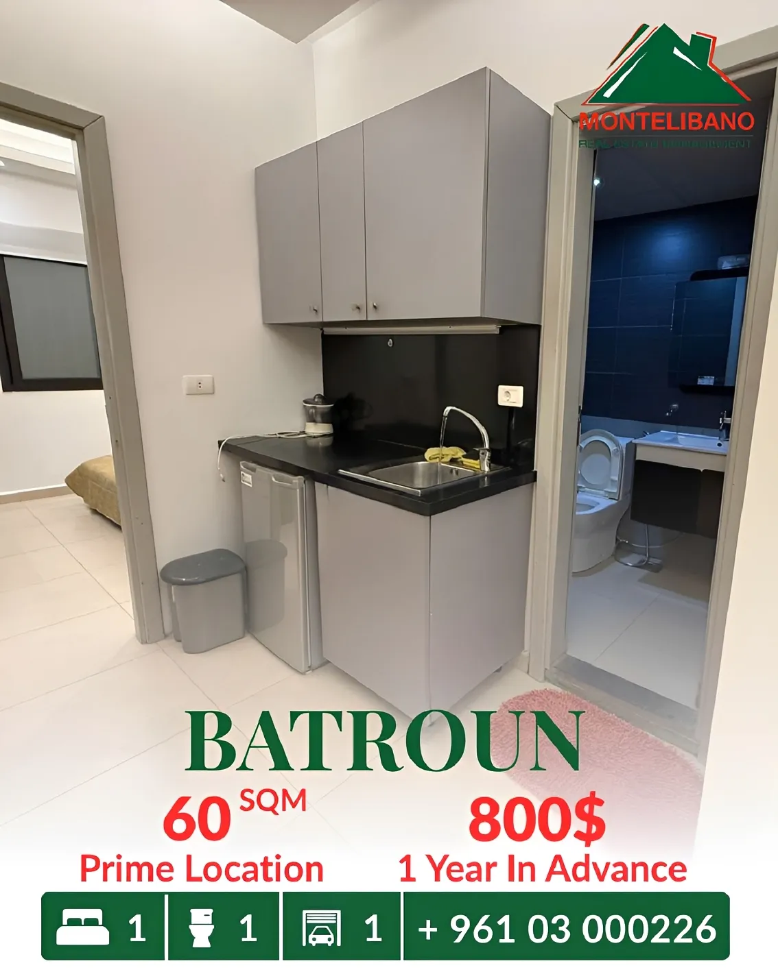 Apartment for rent in Batroun, Lebanon