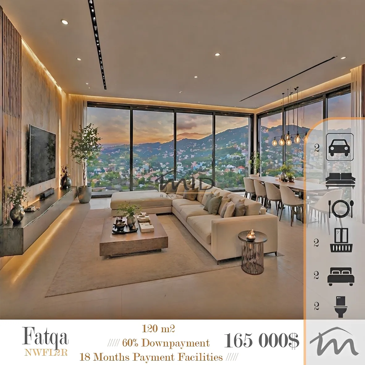 Apartment for sale in Fatqa, lebanon
