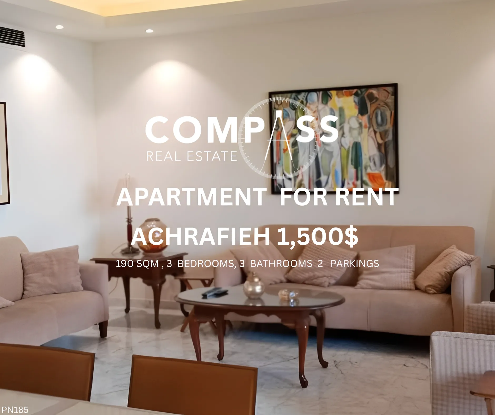 Apartment for Rent in Achrafieh, Beirut, Lebanon - 3 bed, 3 bath