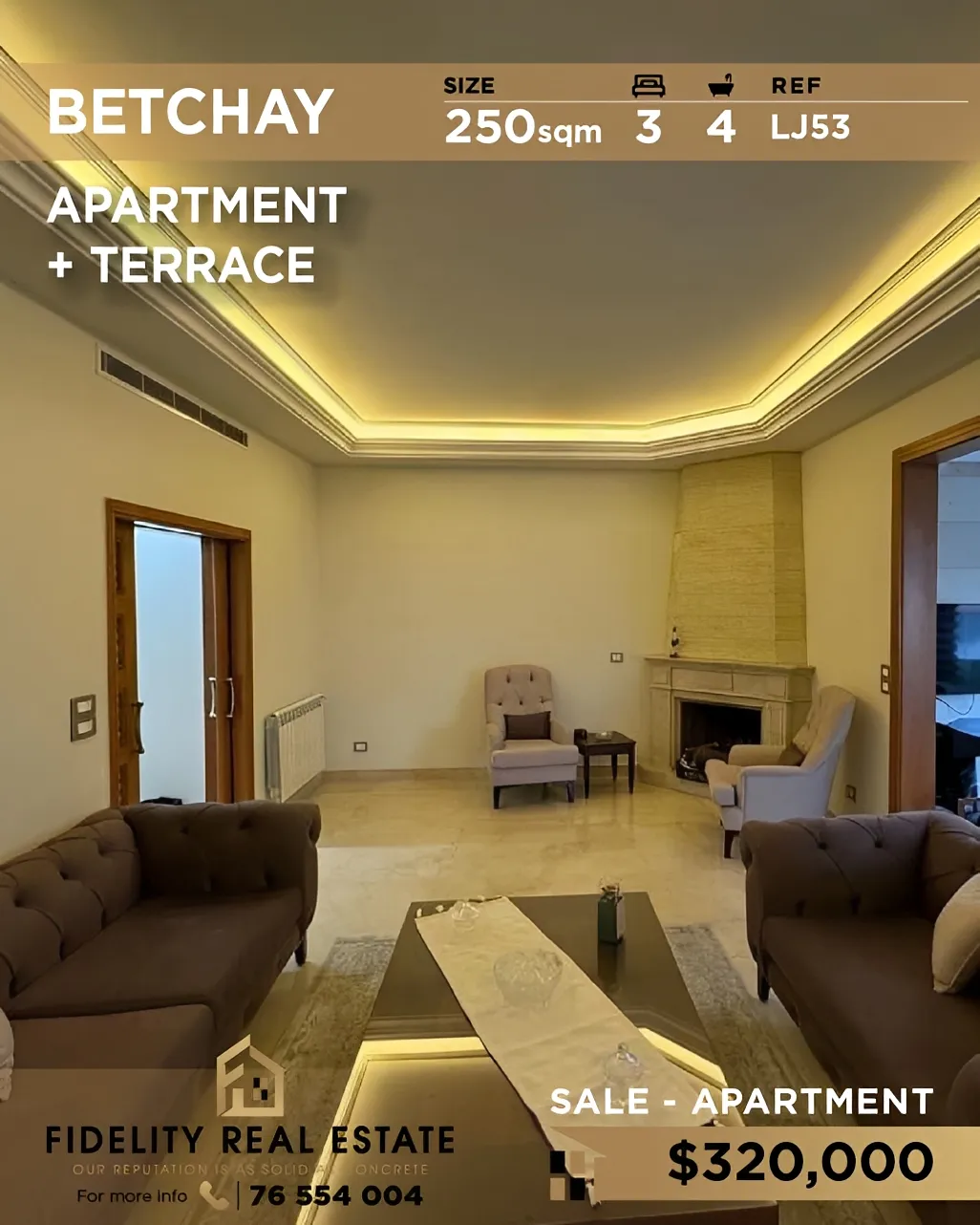 Apartment for sale in Boutchay, Lebanon - 3 bed, 4 bath